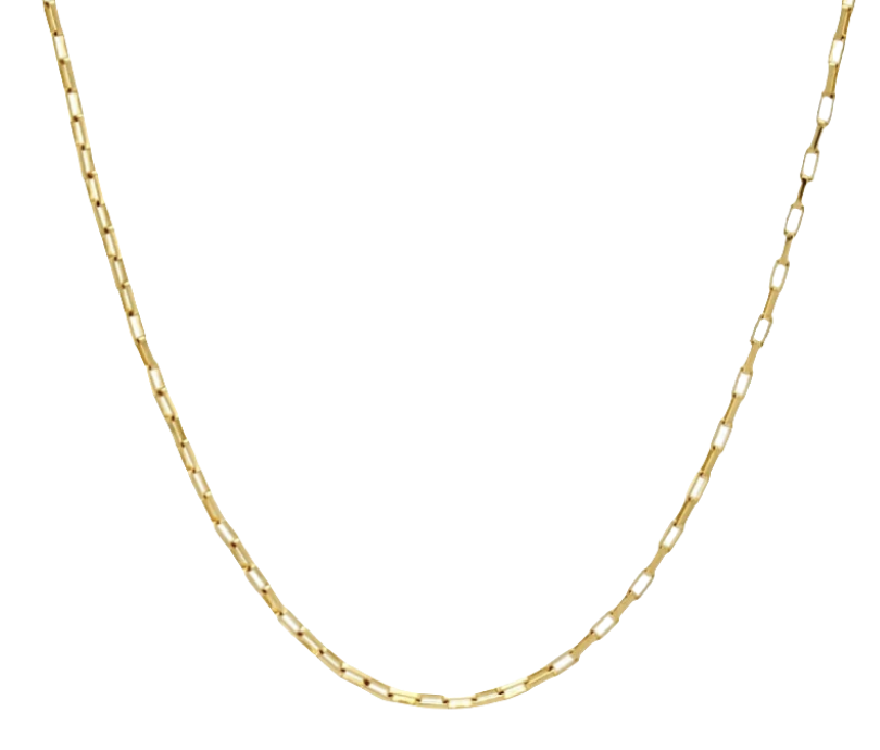 Long box chain in 14k gold filled